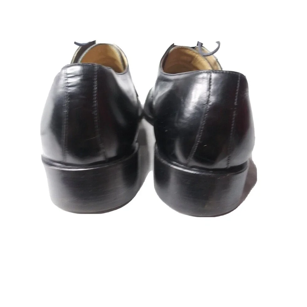 Olivier  Italian Leather Square Toe Shoes Men's Size 11 Black Leather